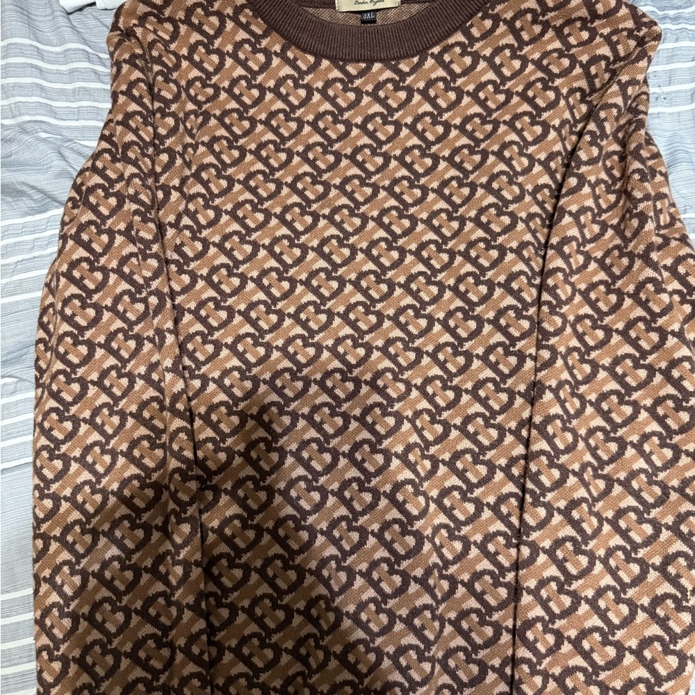 Burberry Brown Patterned Sweater